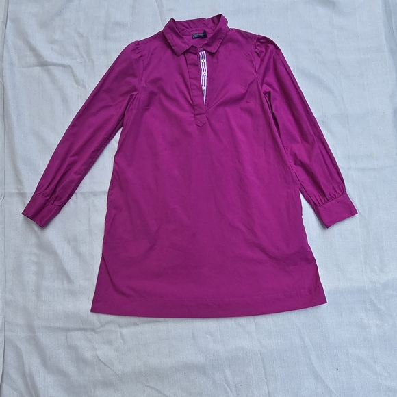 Vineyard Vines Long Sleeve Tunic Dress in Fuchsia - Picture 2 of 7